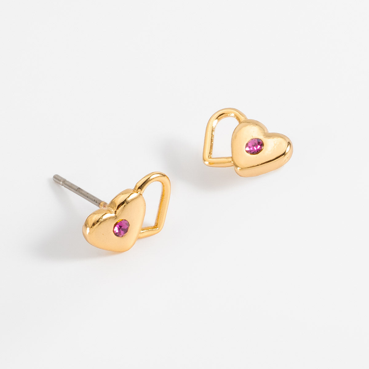 Mini Heart Charm Earrings