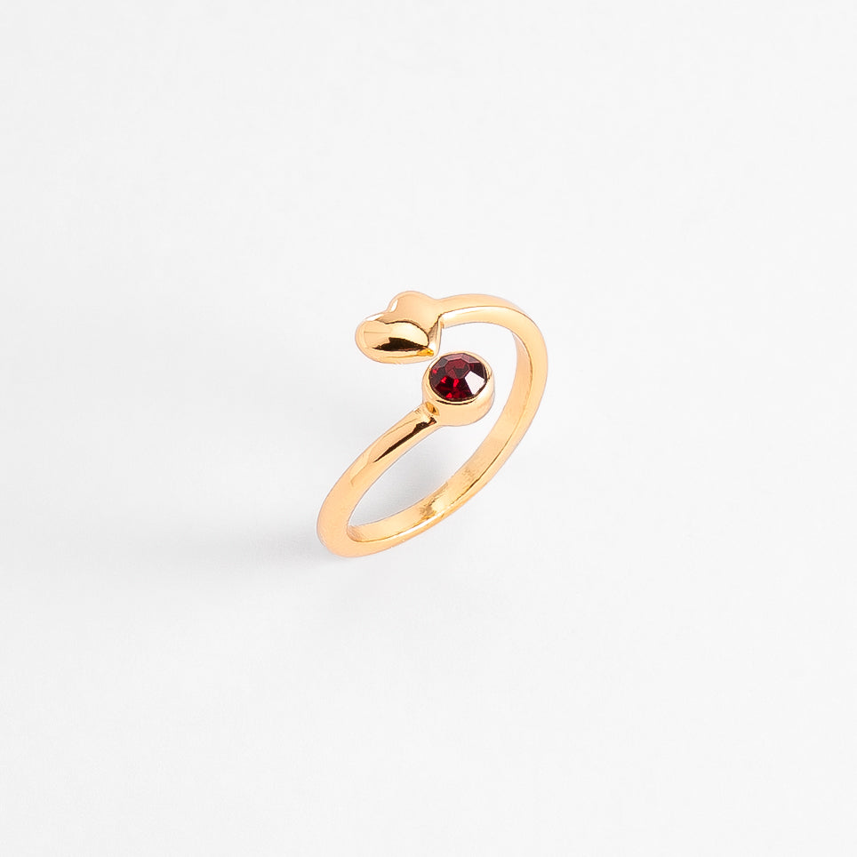 Sweetheart Red Stone Ring