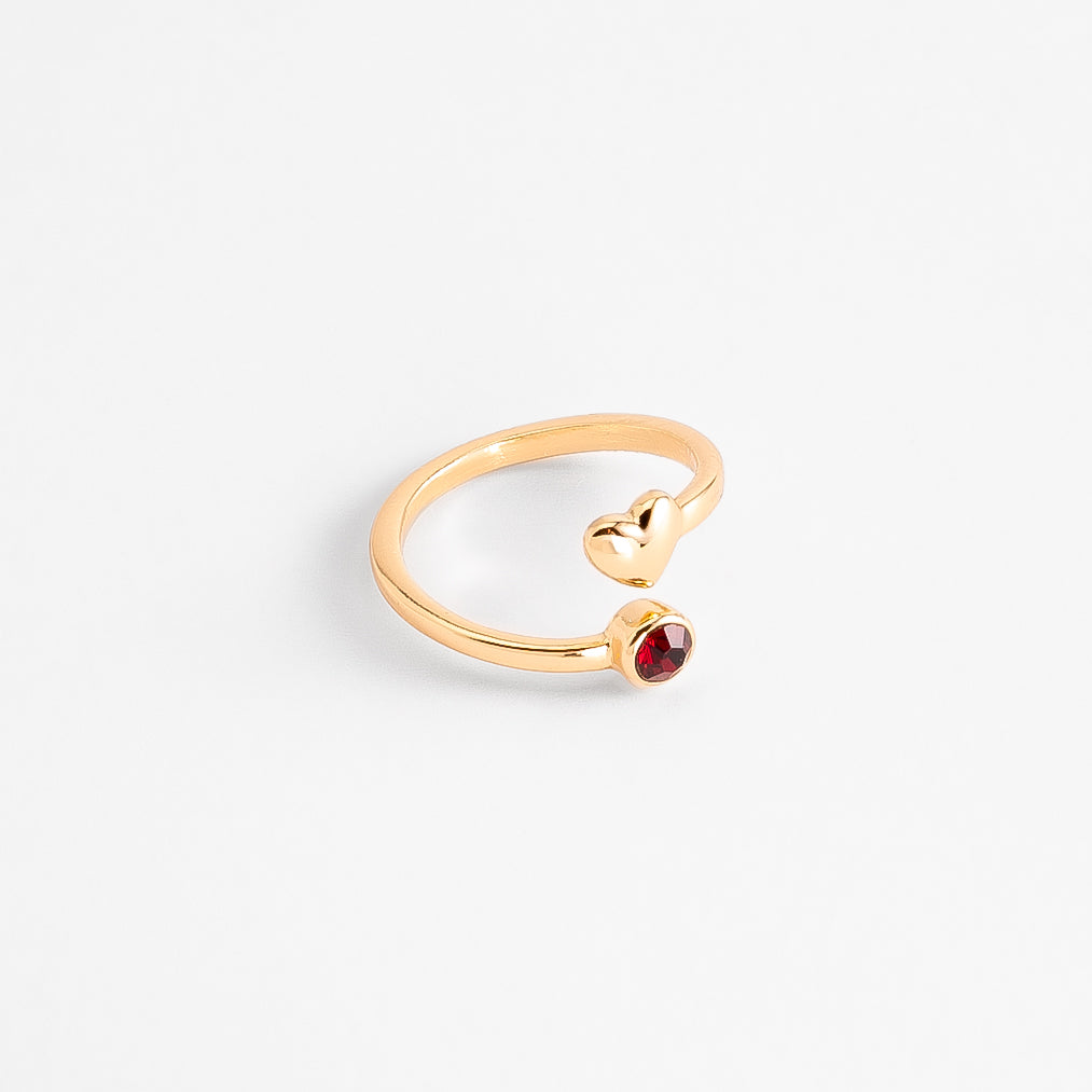 Sweetheart Red Stone Ring