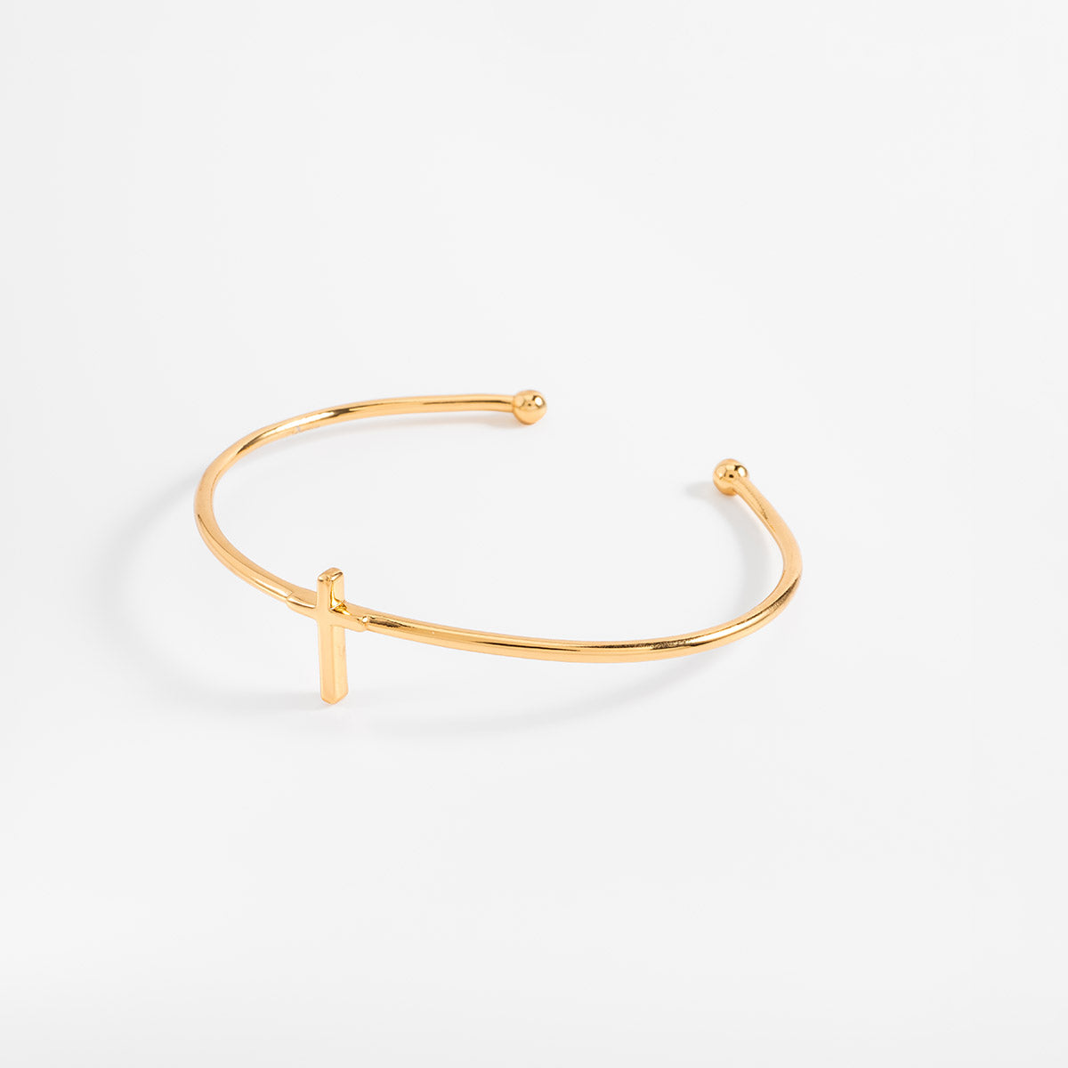 Minimalist Cross Cuff Bracelet