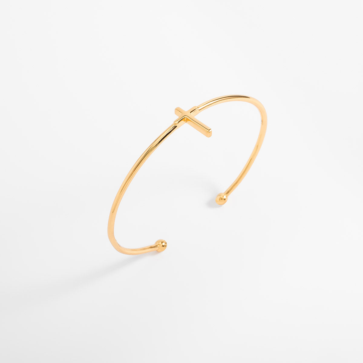 Minimalist Cross Cuff Bracelet