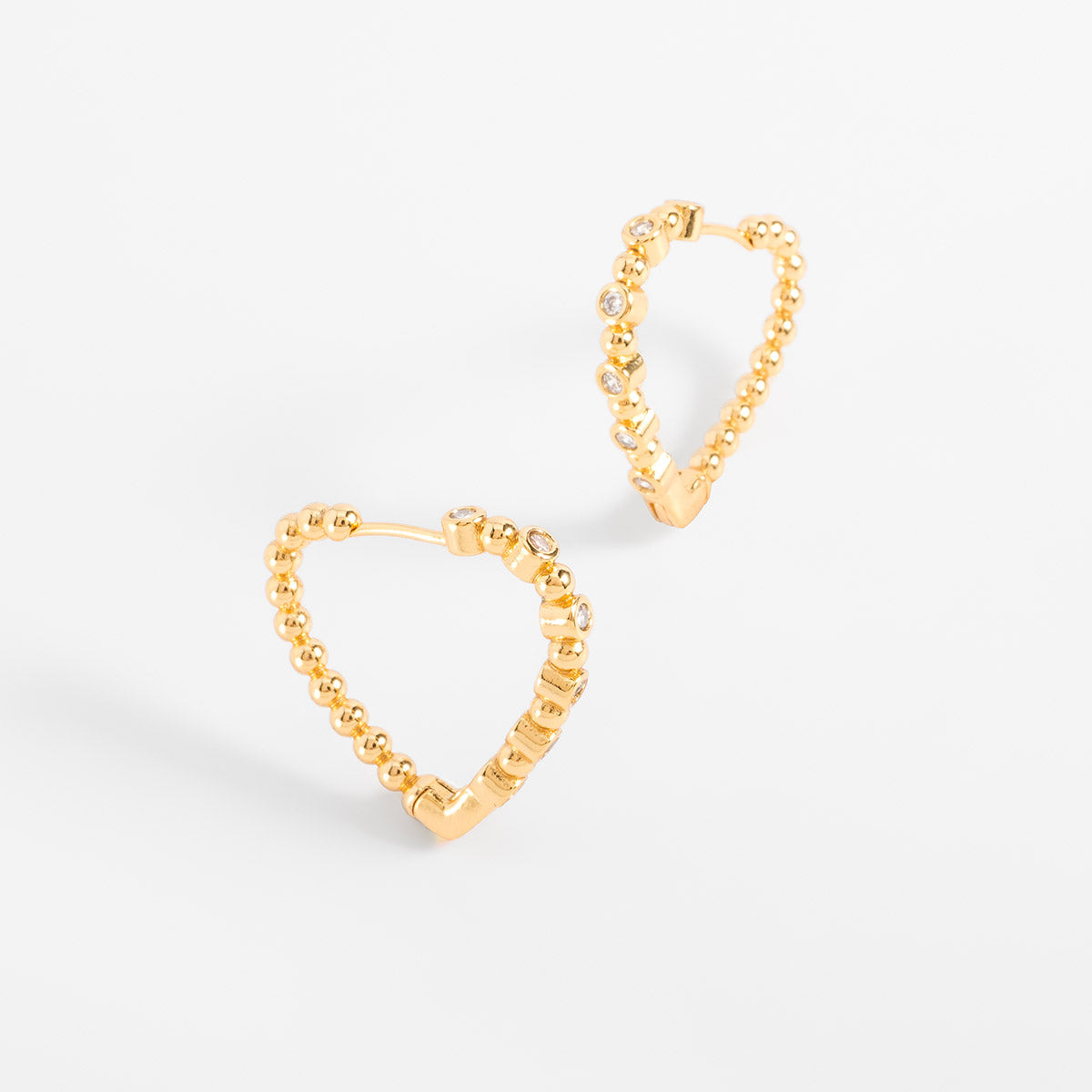 Beaded Love Heart Earrings