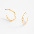 Golden Geo Sparkle Hoops