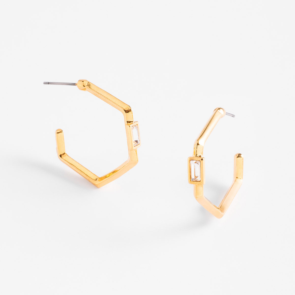 Golden Geo Sparkle Hoops