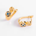 Blue Crystal Orbit Earrings