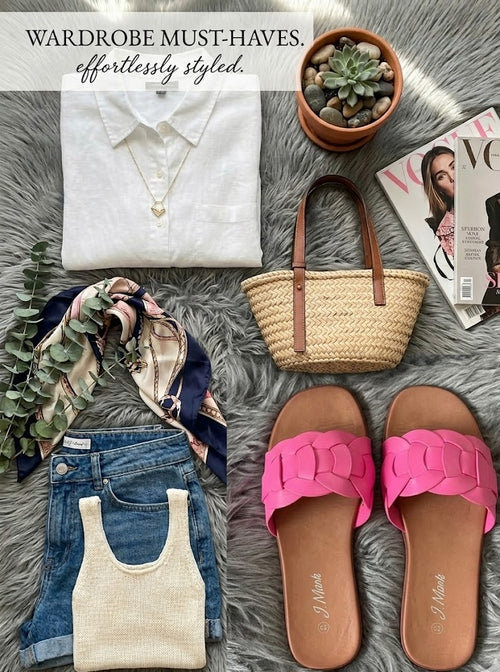 Blush Braided Summer Slides 💕