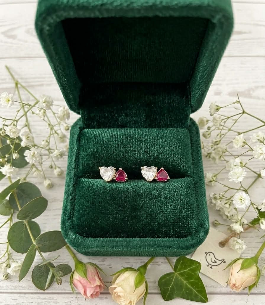 Mini Love Duo Heart Stud Earrings